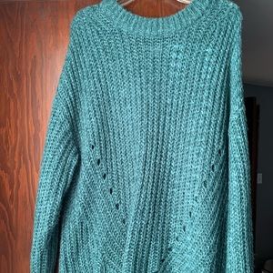 Blue/green American eagle knitted sweater.